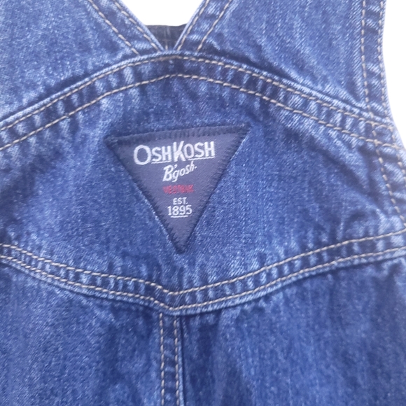 Vintage Osh Kosh B'gosh Vestbak Blue Denim Overalls Toddler Size 2T Excellent - Picture 9 of 11